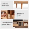 TV Stand for 80 Inch TV, Mid Century Modern Entertainment Center with Storage Shelves - 3 of 4