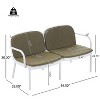 Christopher Knight Home Gunda Outdoor Modern 3 Pieces Polypropylene Upholstered Loveseat and Chair Set - 4 of 4