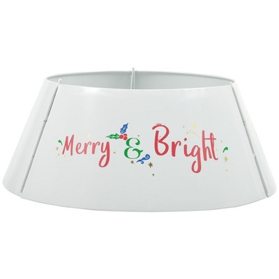 TopComfy Christmas Tree Stand 26 Inch Tree Collar Ring for Holiday Decor, Beige, 26"*26"*11"
