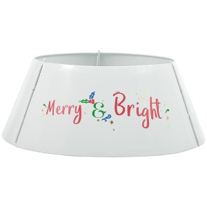 TopComfy Christmas Tree Stand 26 Inch Tree Collar Ring for Holiday Decor, Beige, 26"*26"*11" - 1 of 4