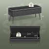 Whizmax Storage Ottoman Bench, Mid-Century Modern Entryway Bedroom Bench, Synthetic Leather with Stitching, Safety Hinges, Loads 680 Lb - 2 of 4