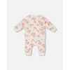 Deux par Deux Girl Printed Quilted Top and Pant Set White and Pink Flowers - 2 of 4
