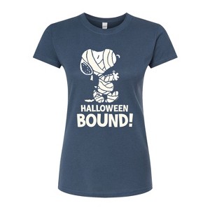 Women's - Peanuts - Halloween Bound Glow Fitted Graphic T-Shirt - 1 of 4