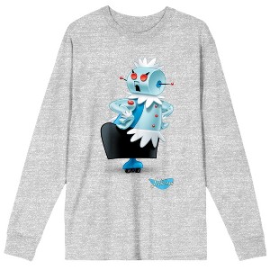 Jetsons Rosie The Robot Maid Men's Athletic Heather Long Sleeve Shirt - 1 of 1
