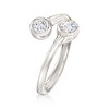 Ross-Simons 0.70 ct. t.w. Bezel-Set Diamond Bypass Ring in Platinum - 3 of 4