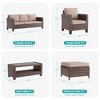 Sonkuki 6-Piece Patio Conversation Set Outdoor Wicker Rattan Furniture Set with Coffee Table - 2 of 4