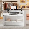 PAKASEPT 47.7" W Reception Desk with Counter for Retail & Checkout, Modern Front Reception Counter with LED Lights,Drawers & Shelves, for Shop,Bar - 3 of 4