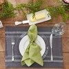 DII French Stripe Placemat Set 6 Piece, Gray Chambray, 13x19" - 3 of 4