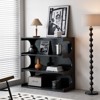 XIYUYEU Multifunctional 4-Tier Bookshelf & Black Coffee Table for Living Room,Creative Living Room Furniture/Storage Organizer - 2 of 4