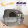 Omega Paw Roll 'n Clean Self Cleaning Cat Litter Box with Removable Pull-Out Tray for Small to Medium Kitten and Cats, Regular Size , Taupe - 4 of 4