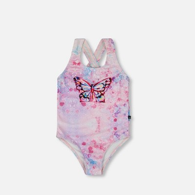 pink butterflies with bubble effects