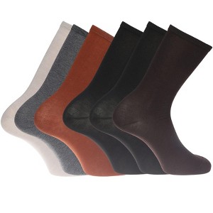 Dockers Men's Socks & Hosiery -  6-Pack Flat Knit Athletic and Dress Crew Socks for Men, Black - 1 of 4