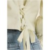 VENUS Womens Crop Trench Coat  -  S, Cream - 4 of 4
