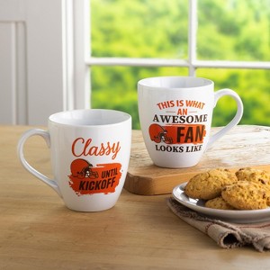 Evergreen Cleveland Browns, Ceramic Cup O'Java 17oz Gift Set - 1 of 4