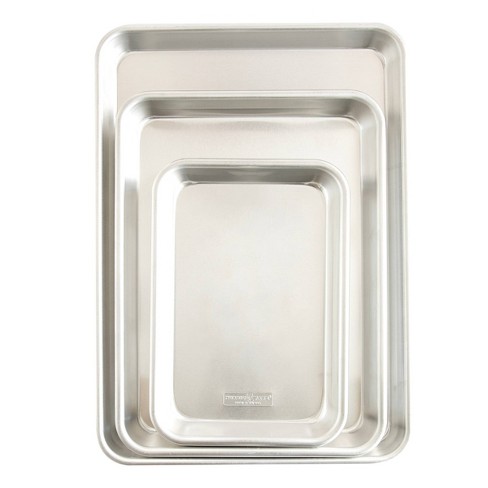 Nordic Ware Naturals 3pc Aluminum Jelly Quarter Eighth Set Silver : Target
