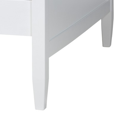 White Wood Twin Daybed with Upholstered Headboard and Slats