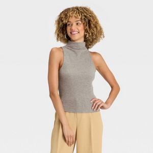 Women's Ribbed Tank Top - A New Day™ - 1 of 3