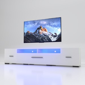 KTMBDW TV Stand with Power Outlet,Modern Entertainment Center for 80 Inchs TVs,Universal Gaming LED TV Media Stand with Large Storage Cabinet - 1 of 4