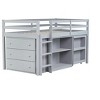 NicBex Twin Size Loft Bed with Pull-Out Desk Wooden Bed Frame with Shelves, Drawers, Ladder and Full Length Guardrail, No Box Spring Required - 3 of 4