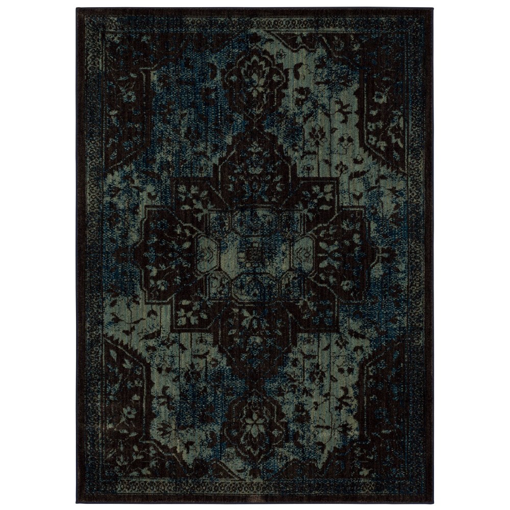 5'x7' Elaenia Vintage Persian Style Woven Rug Teal - Opalhouse™