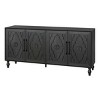 Wooden Storage Cabinet with Carved Flower Doors Mordern Sideboard Console with Adjustable Shelves for Living Room, Kitchen,Entryway-Tanpinhause - 2 of 4
