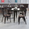 Emma and Oliver 4 Pack Metal Stackable Chair with Wood Seat - 2 of 4