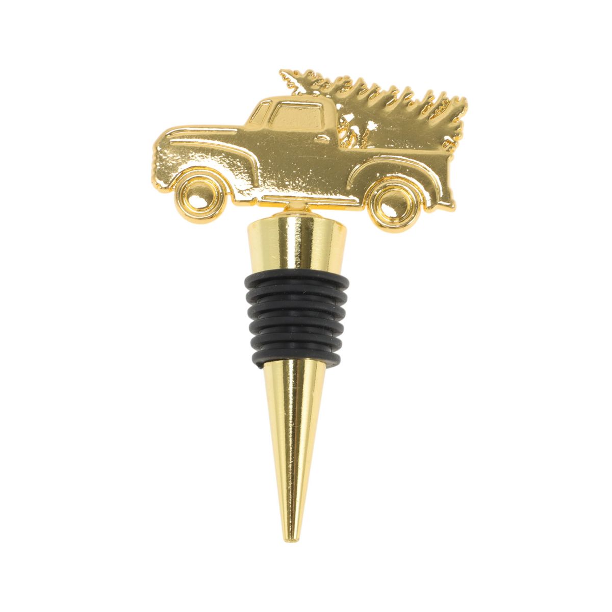 Unique Bargains Christmas Express Bottle Stopper Aluminum Alloy TPR 3.86"x1.38"x0.79" 1 Pc
