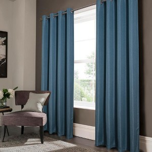 Oliva Gray Lucas Jacquard Blackout Grommet Panel - Teal - 1 of 4