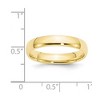 Black Bow Jewelry 2mm to 6mm 10K Yellow Gold Lightweight Domed Comfort Fit Band - 3 of 4