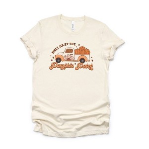 Simply Sage Market Women's Meet Me Pumpkin Patch Colorful Short Sleeve Graphic Tee - 1 of 2