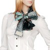 Slickblue Sega Green Paisley & Multi-Pattern Silk Scarf - Lightweight, Soft Shawl with Colorful Chic Design - 2 of 3