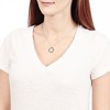 ELYA Women's Black and Clear Cubic Zirconia Circular Gold Plated Necklace - 16" - 3 of 3