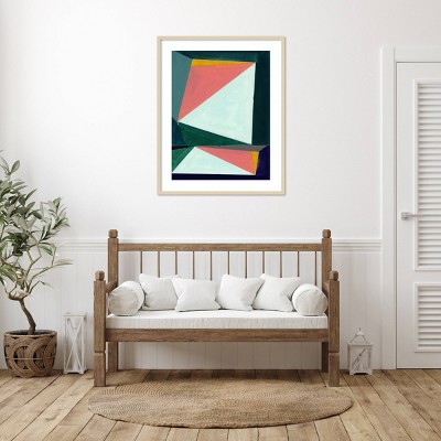 Chop I 33" x 41" Light Maple Framed Abstract Print