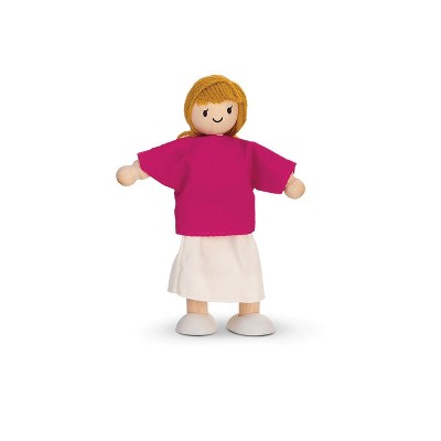 DOLLHOUSE FIGURE - ADULT - Pink Shirt/White Dress