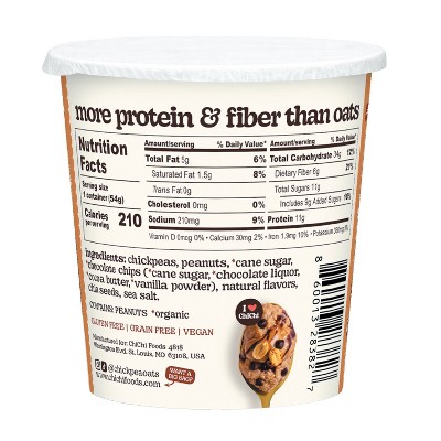 ChiChi Peanut Butter Chocolate Chip Instant Protein Hot Cereal Cup - 1.9oz