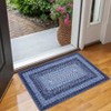 Washable Area Rugs for Living Room Non Slip Modern Braided Print Rug - 4 of 4