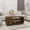 vidaXL Coffee Table Smoked Oak 40.2"x21.7"x21.7" - 2 of 4