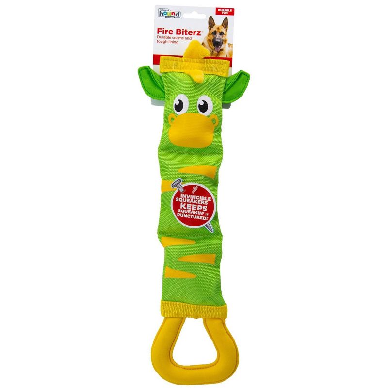 Outward Hound Fire Biterz Zebra Dog Toy - Green - L, 3 of 5