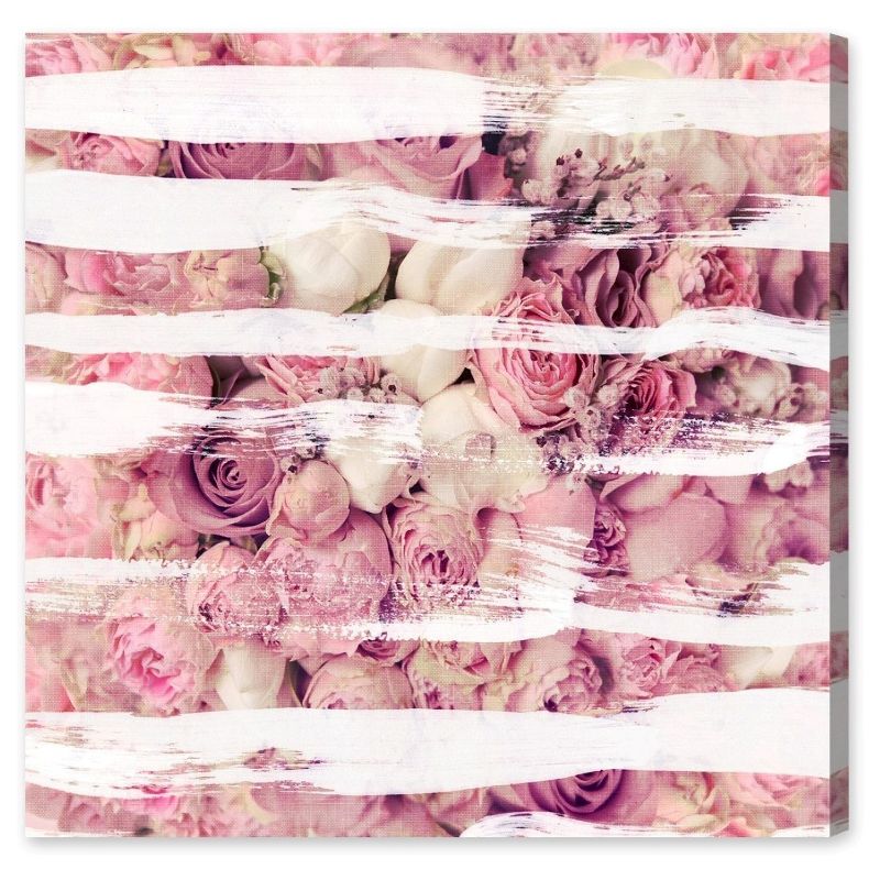 20&#34; x 20&#34; Rose Strokes Floral and Botanical Unframed Canvas Wall Art in Pink - Oliver Gal, 1 of 5