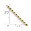 Black Bow Jewelry 2mm 14K Yellow Gold Diamond Cut Hollow Rope Chain Necklace - 2 of 4