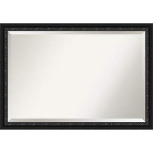 Amanti Art Downton Black Beveled Wood Framed Bathroom Vanity Wall Mirror - 1 of 4