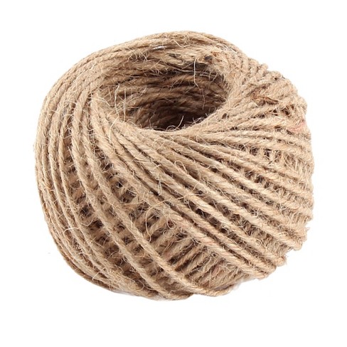 100 Feet Jute Rope for Crafts, 6mm Thick Braided Twine for Nautical Decor  (Brown) 