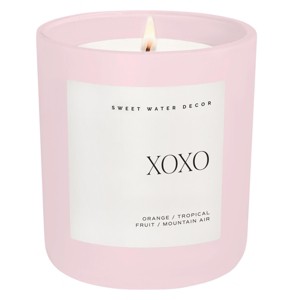 Sweet Water Decor XOXO 15oz Pink Matte Jar - 1 of 3