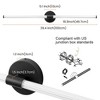 POWLIG 39.4-in 1-Light Black Modern Dimmable Wall Sconce Strip Mirror Headlights Dresser Light Bar - 2 of 4