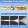 Infurnic Hose Valves and Connectors Water 3PCS Hose Sprayer Nozzle Adjustable Twist, Jet Sweeper Nozzle with Solid Brass, High Pressure for Garden - 4 of 4