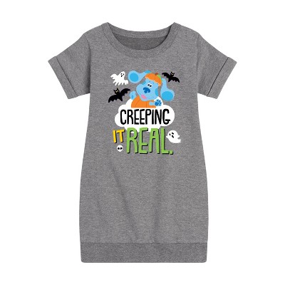 - Blue's Clues & You! - Creeping It Real Graphic Short Sleeve Fleece Dress