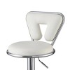 Simple Relax Set of 2 Faux Leather and Metal Barstools with Adjustable Height - 3 of 4