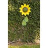 63"x16" Spring Festive Blooming Metal Sunflower Garden Stake - Alpine Corporation: Weather-Resistant, No Assembly Required - 3 of 4
