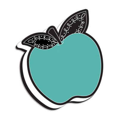 Ashley Productions Magnetic Whiteboard Eraser, Teal Apple with Chalk Loop Leaves (Pack of 6)