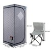 LOVMOR Portable Gothic Roof Plus Type Full Size Steam Sauna tent with Foldable Chair, Remote Control, Spa, Therapy & Relaxation at home - 3 of 4